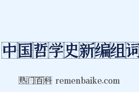 中国哲学史新编组词是什么意思的图片